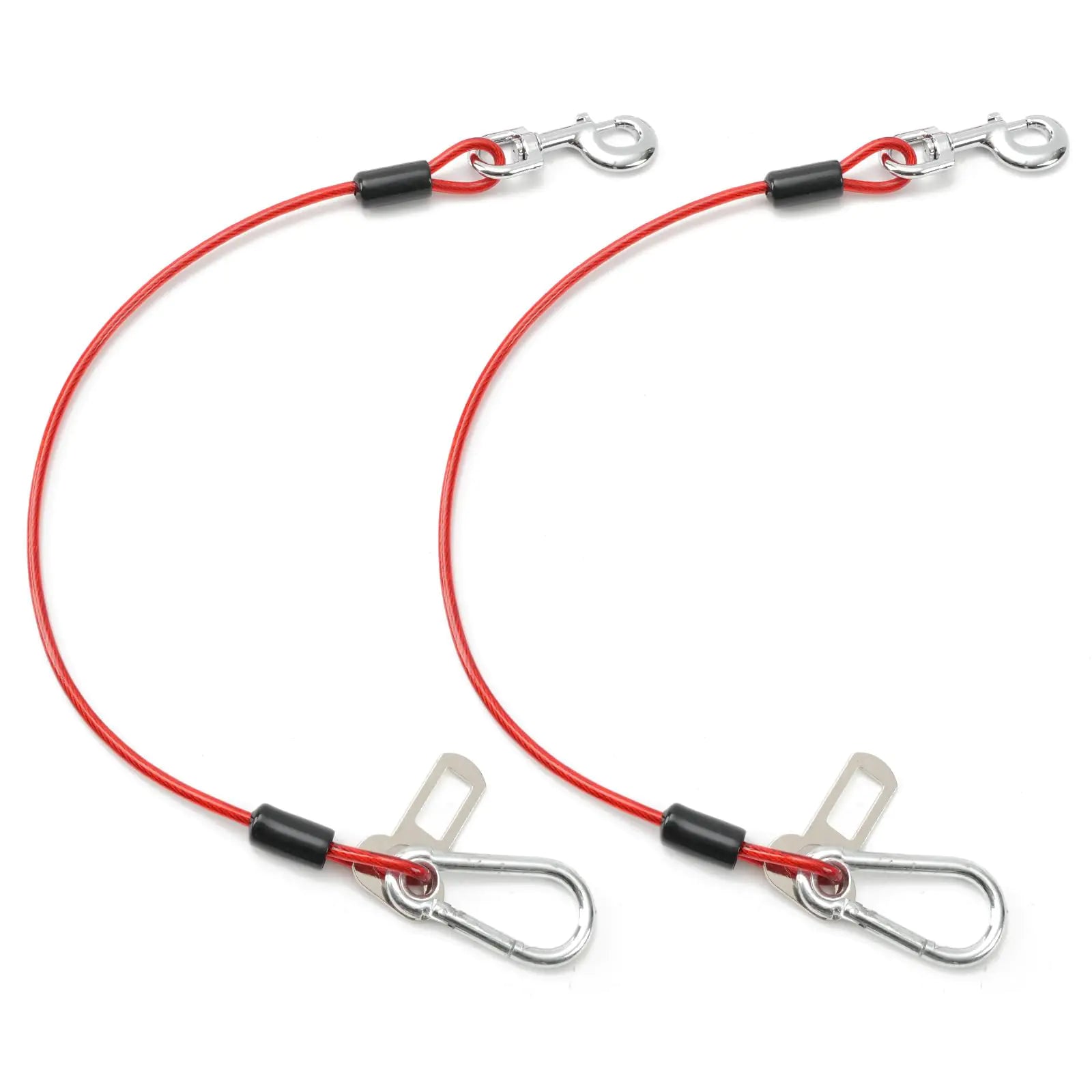 Dog Chew Proof Coated Seat Belt for Car - 2pcs